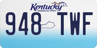 KY license plate 948TWF