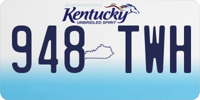 KY license plate 948TWH