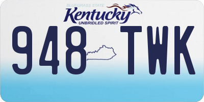 KY license plate 948TWK