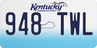 KY license plate 948TWL