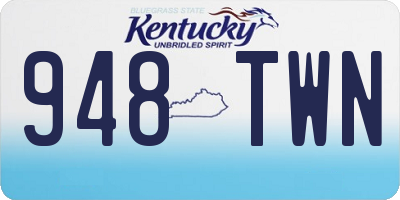 KY license plate 948TWN