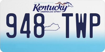 KY license plate 948TWP