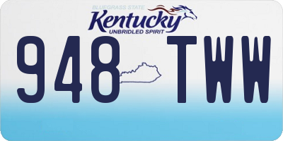 KY license plate 948TWW