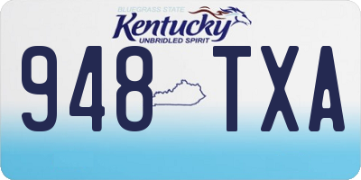 KY license plate 948TXA