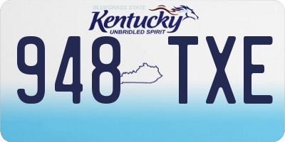 KY license plate 948TXE
