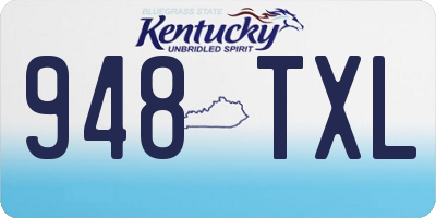 KY license plate 948TXL