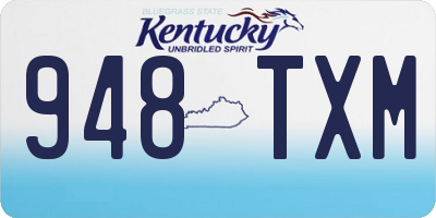 KY license plate 948TXM