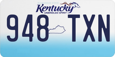 KY license plate 948TXN