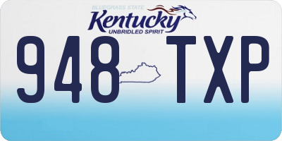KY license plate 948TXP