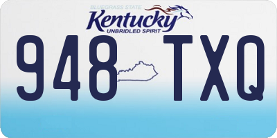 KY license plate 948TXQ