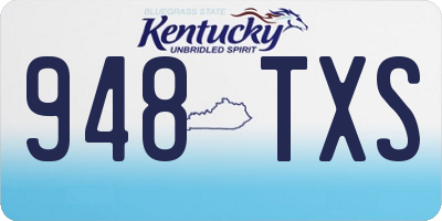KY license plate 948TXS