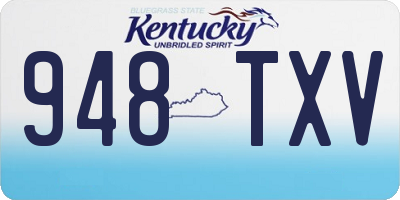 KY license plate 948TXV