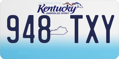 KY license plate 948TXY