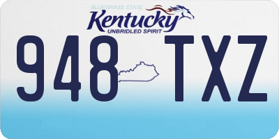 KY license plate 948TXZ
