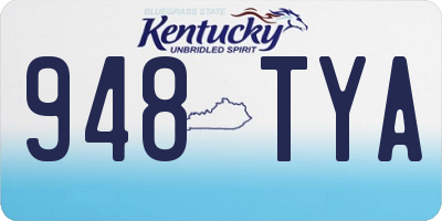 KY license plate 948TYA