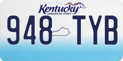 KY license plate 948TYB