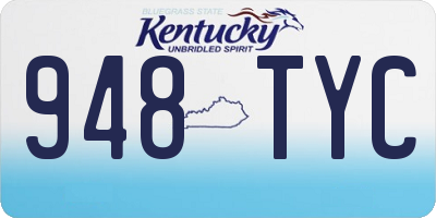 KY license plate 948TYC