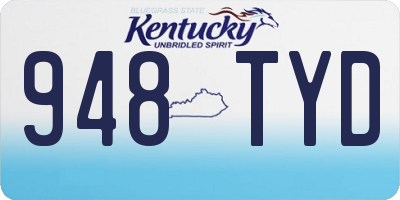 KY license plate 948TYD