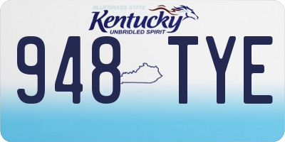 KY license plate 948TYE