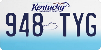 KY license plate 948TYG
