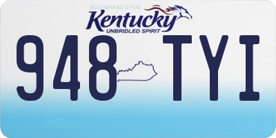KY license plate 948TYI
