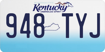 KY license plate 948TYJ
