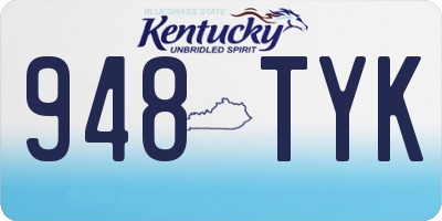 KY license plate 948TYK