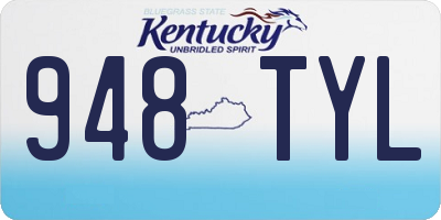 KY license plate 948TYL