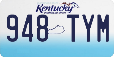 KY license plate 948TYM
