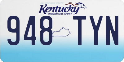 KY license plate 948TYN