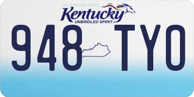 KY license plate 948TYO