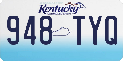 KY license plate 948TYQ