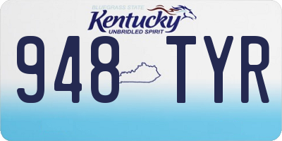 KY license plate 948TYR