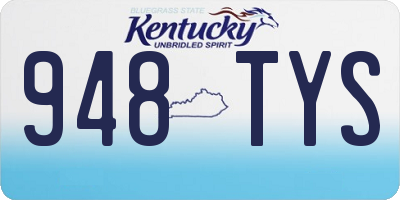 KY license plate 948TYS