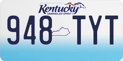 KY license plate 948TYT