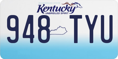KY license plate 948TYU