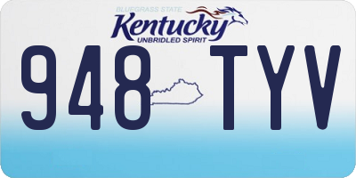 KY license plate 948TYV
