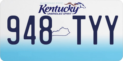 KY license plate 948TYY