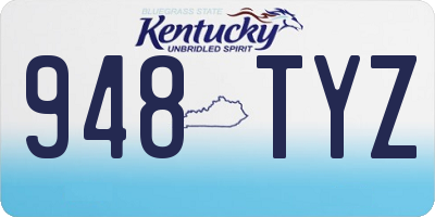 KY license plate 948TYZ