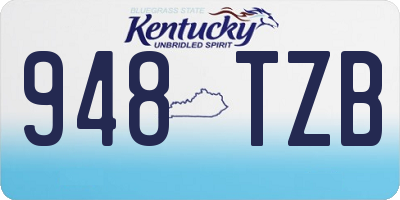 KY license plate 948TZB