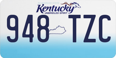 KY license plate 948TZC