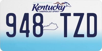 KY license plate 948TZD