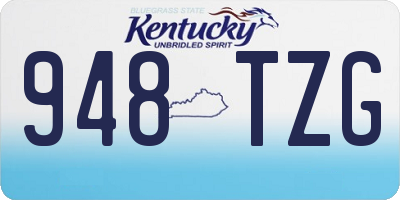 KY license plate 948TZG