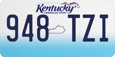 KY license plate 948TZI