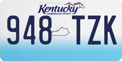 KY license plate 948TZK