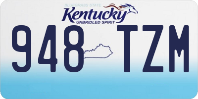 KY license plate 948TZM