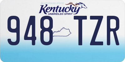 KY license plate 948TZR