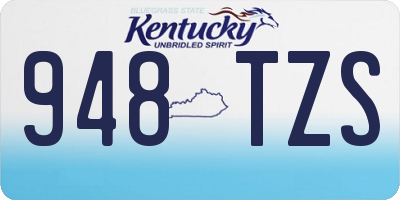 KY license plate 948TZS
