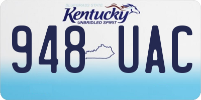 KY license plate 948UAC