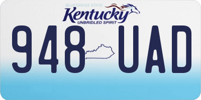 KY license plate 948UAD